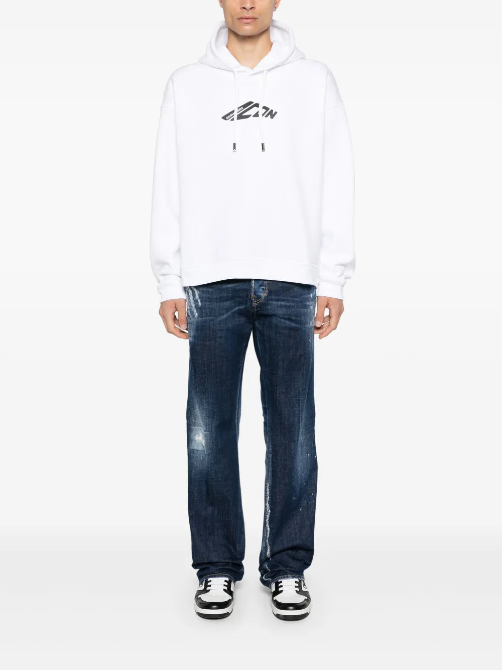 Hoodie with logo print