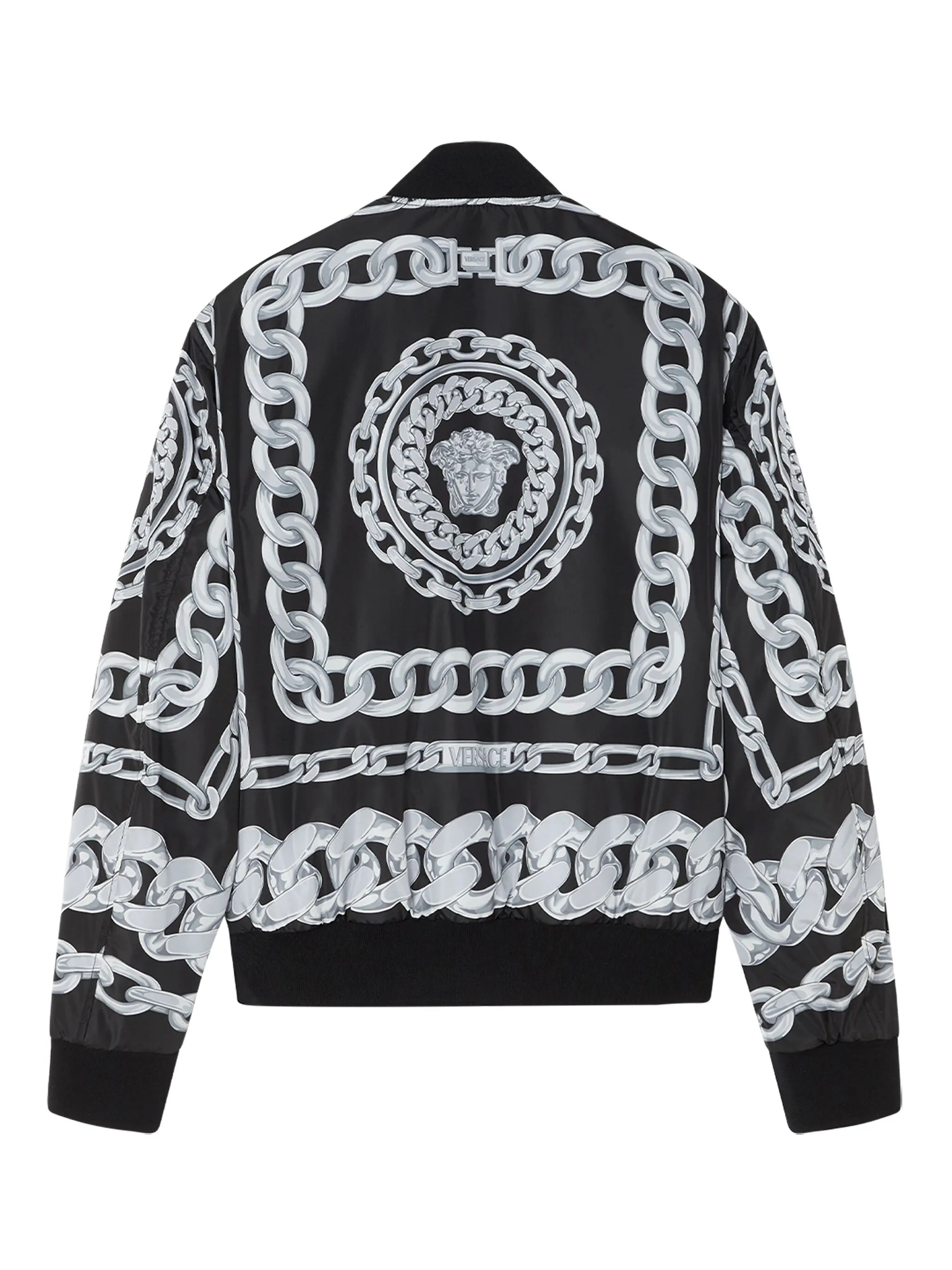 Bomber jacket s potiskem řetězů