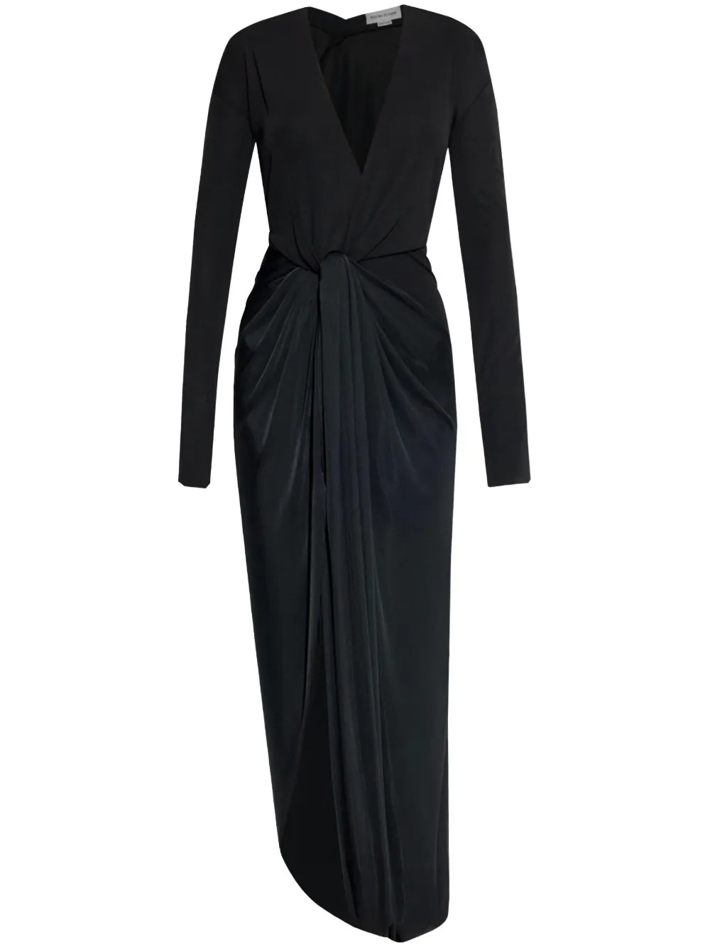 Jersey evening dress with knot detail