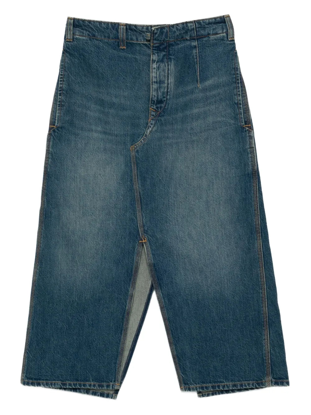 A-line denim skirt