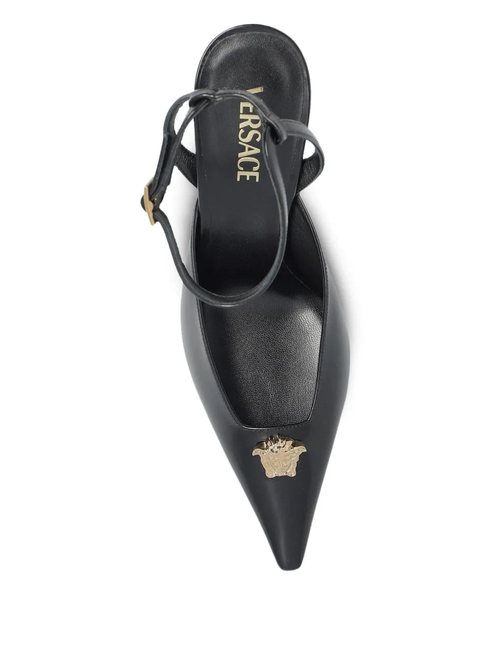 Lace pumps with Medusa embellishment 85 mm