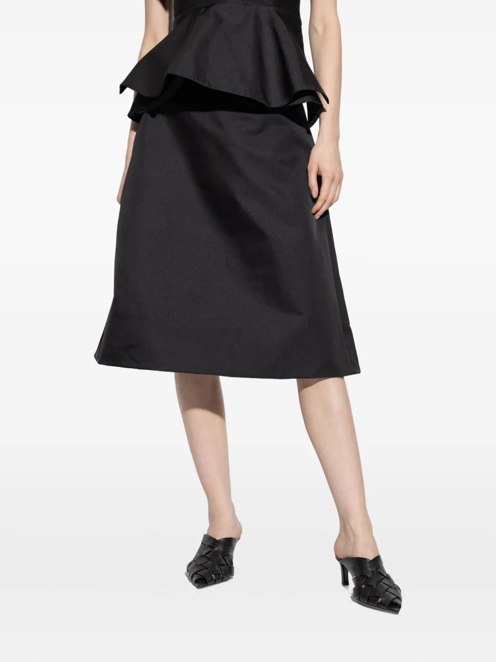 A-line satin skirt