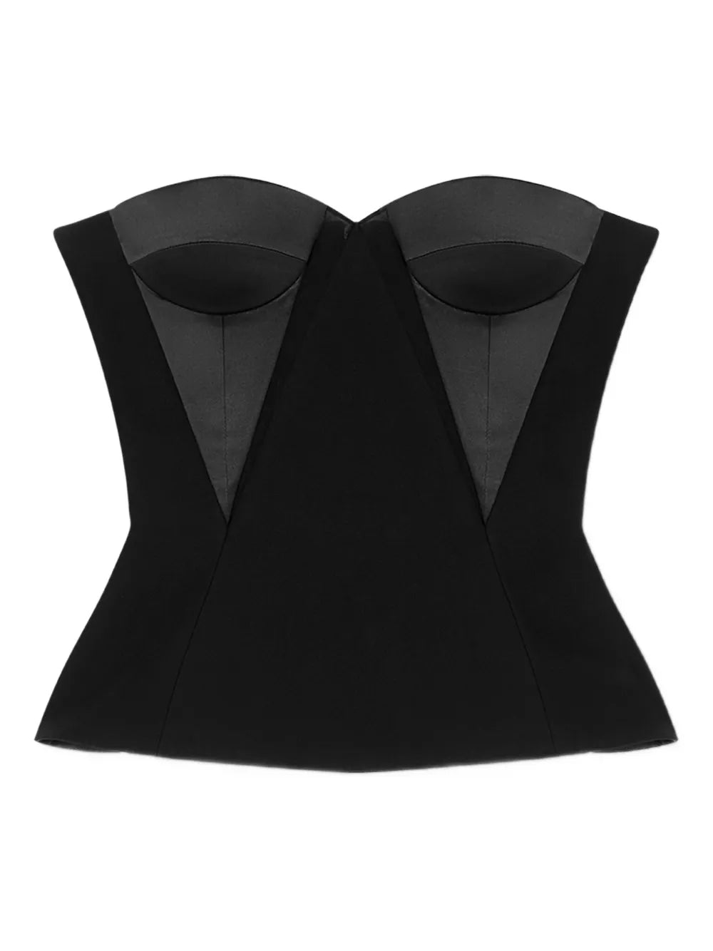 Bustier-top se saténovými vsadkami