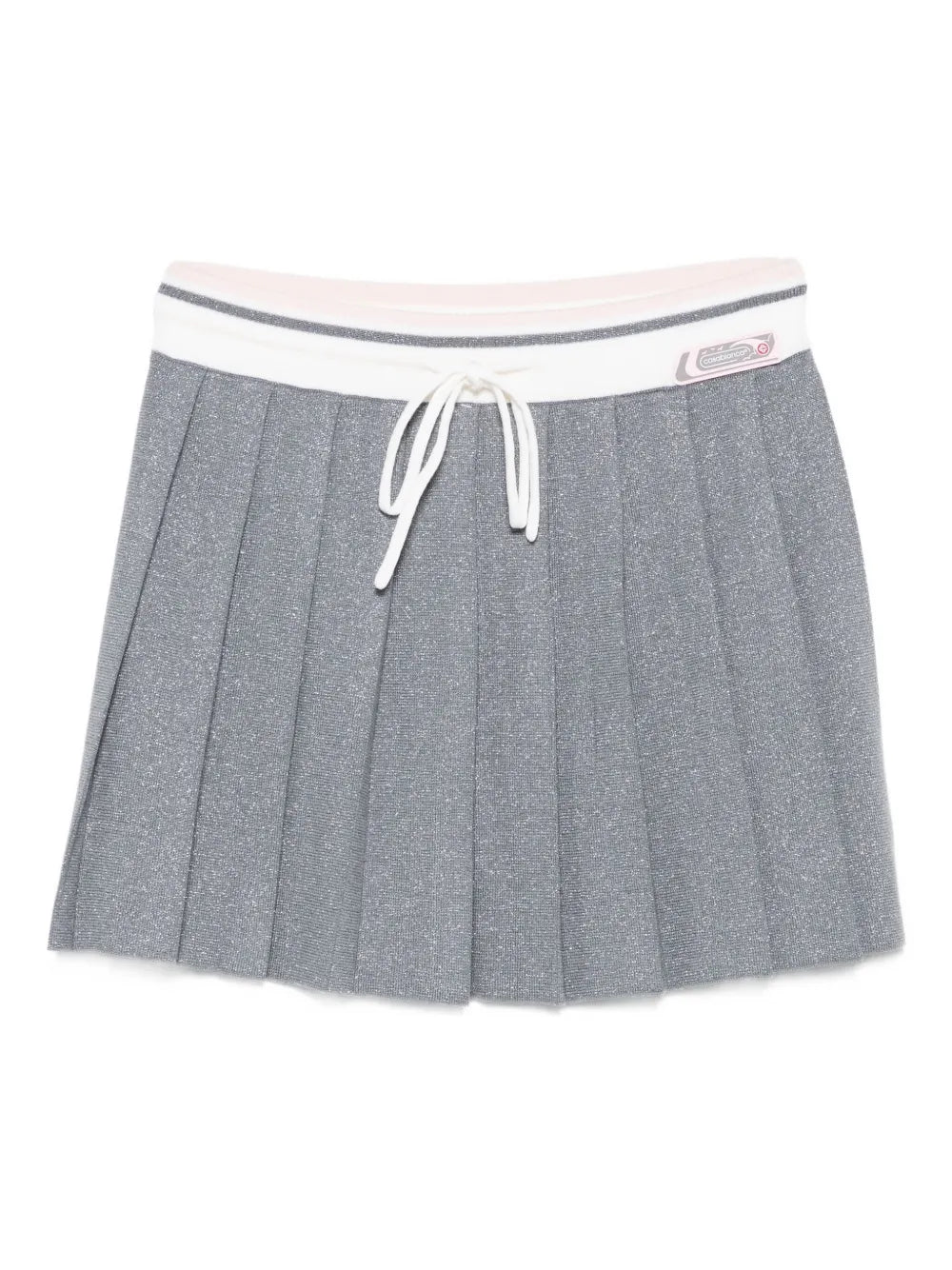 Pleated skirt with drawstring