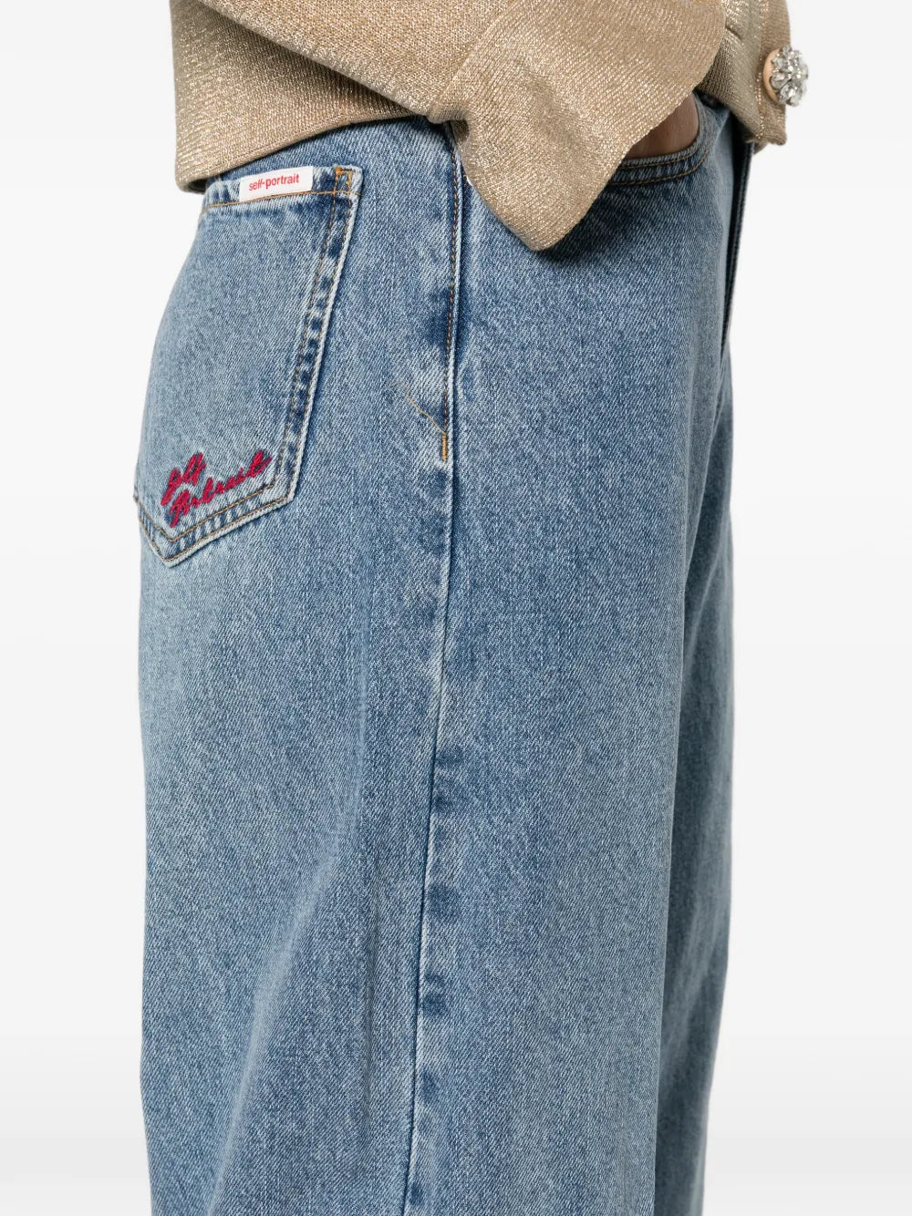 Jeans with decorative seam