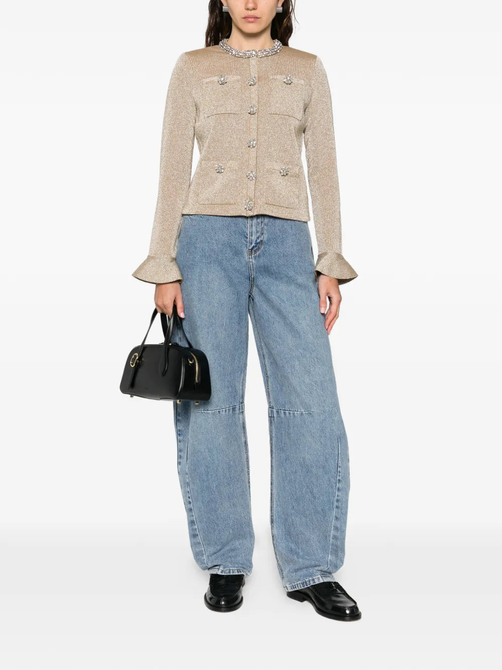 Jeans with decorative seam