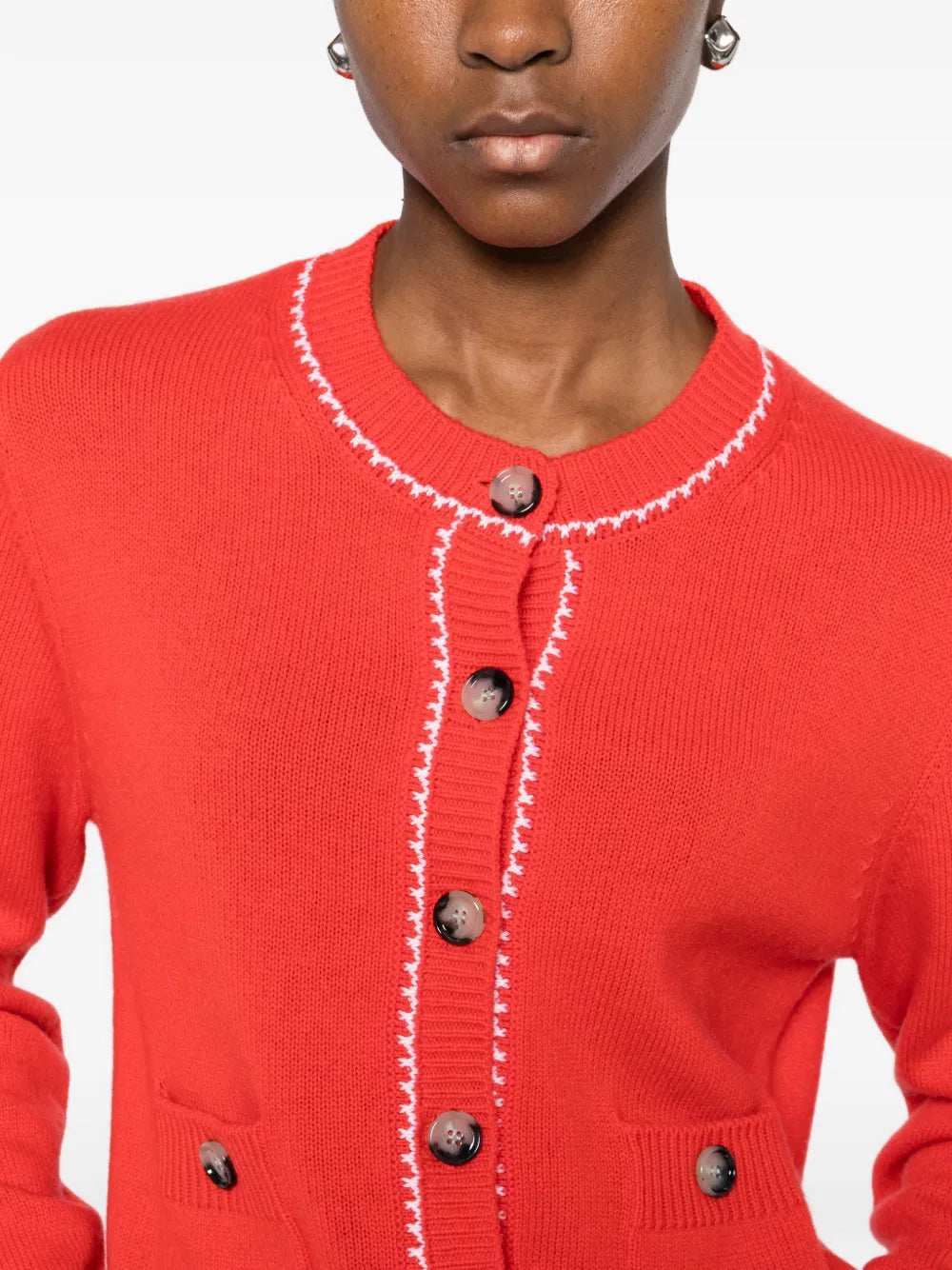Cardigan with Patch Pocket