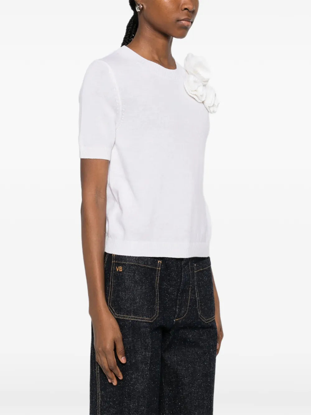 T-Shirt with Floral Applique