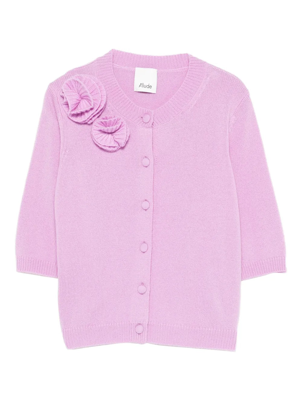 Buttoned cardigan with floral detail