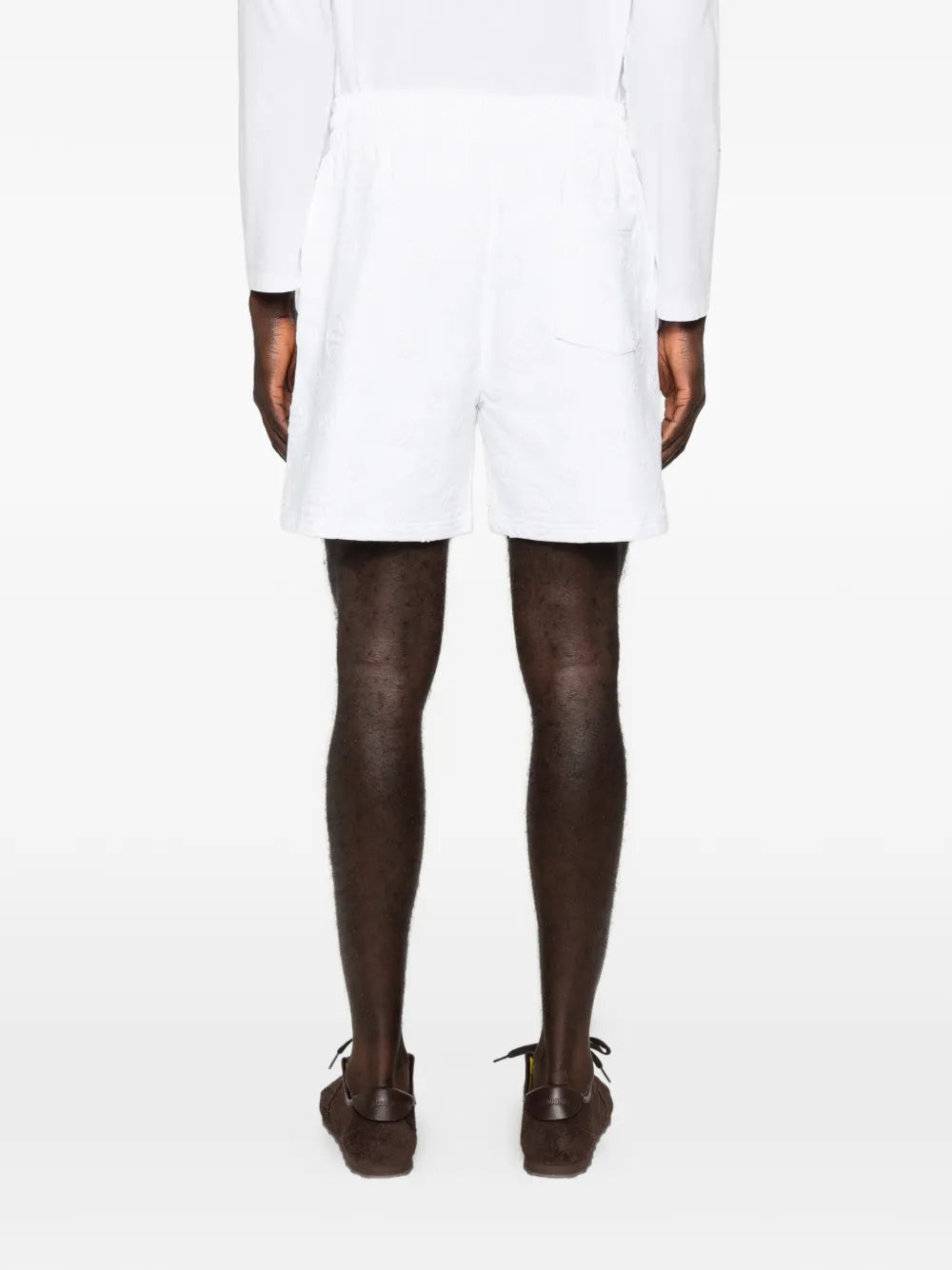 Shorts with Monogram Appliqué