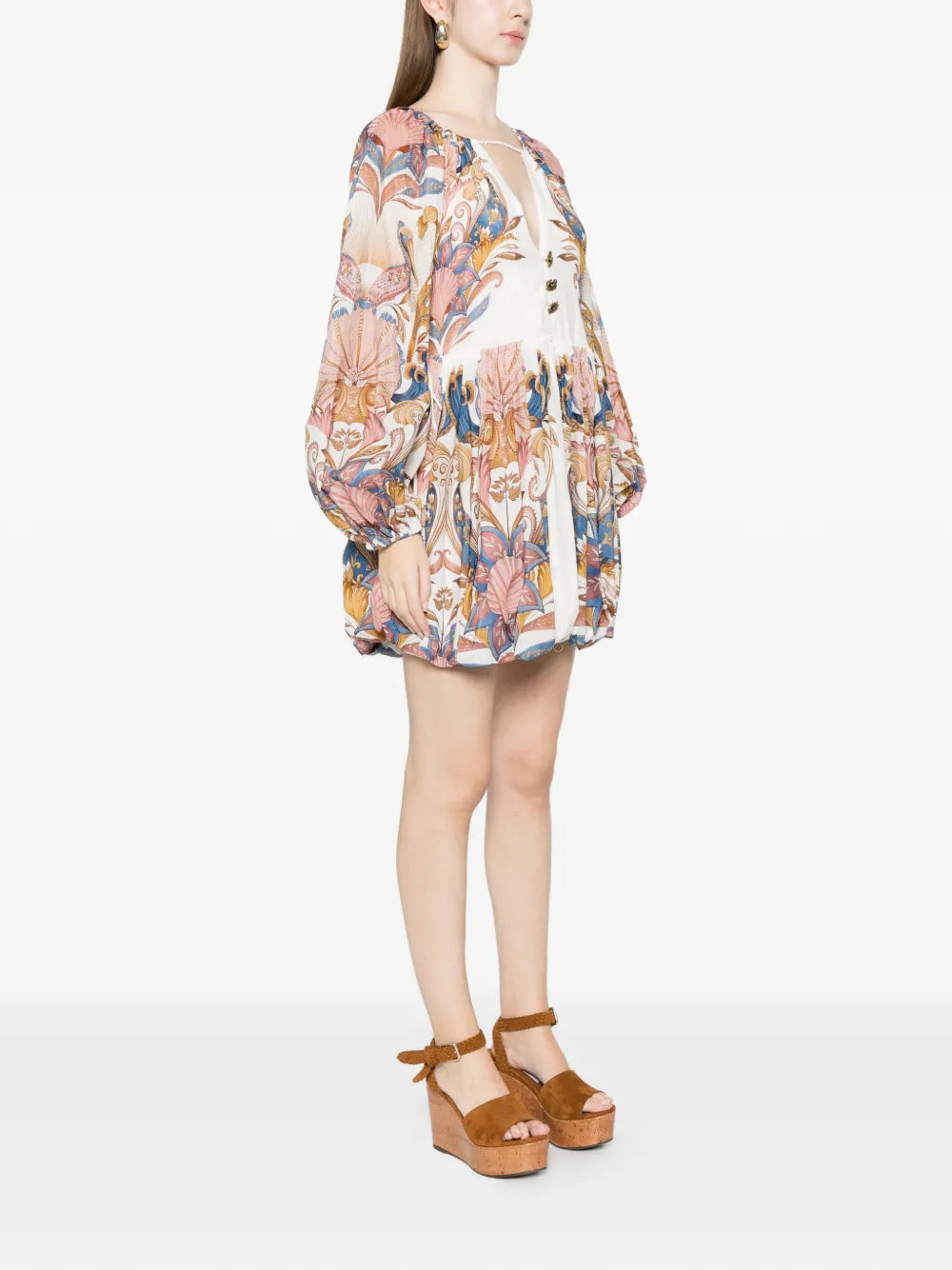 Sea Garden mini dress with floral print