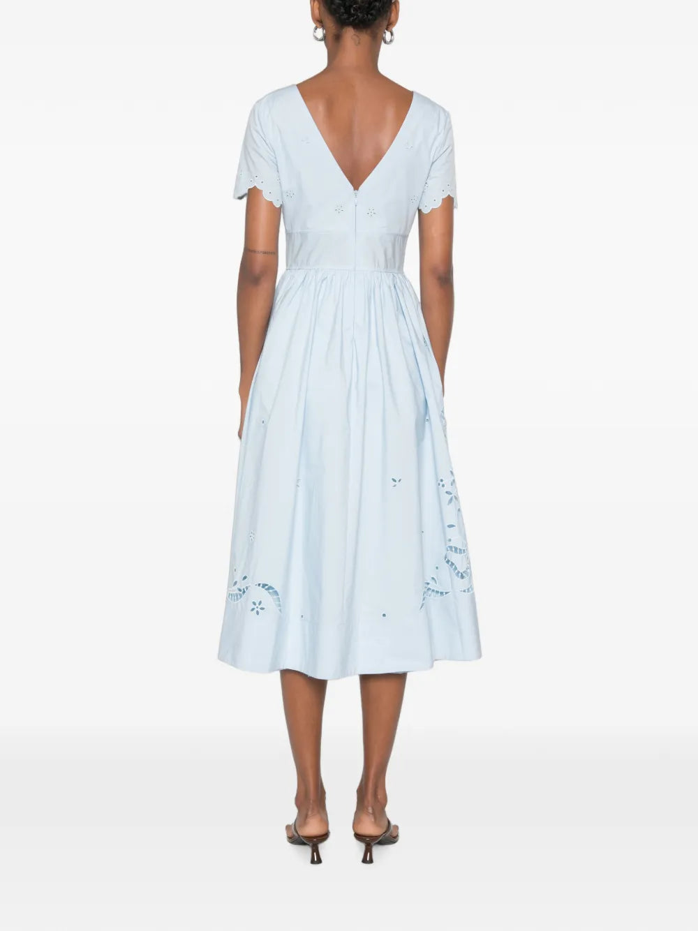 Embroidered midi dress