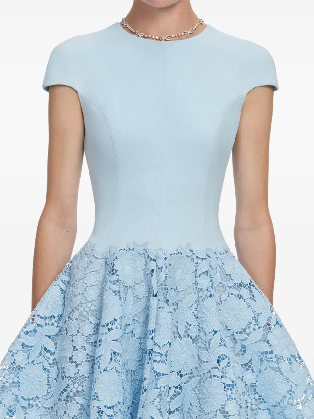 Mini dress made of macramé lace