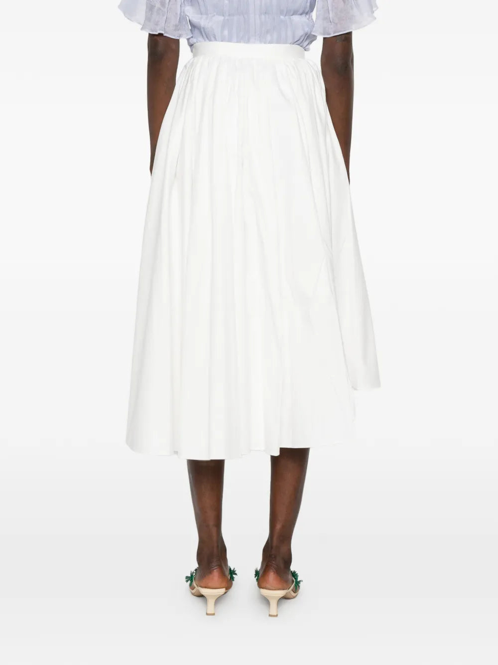 Asymmetric Skirt with Pleat Details