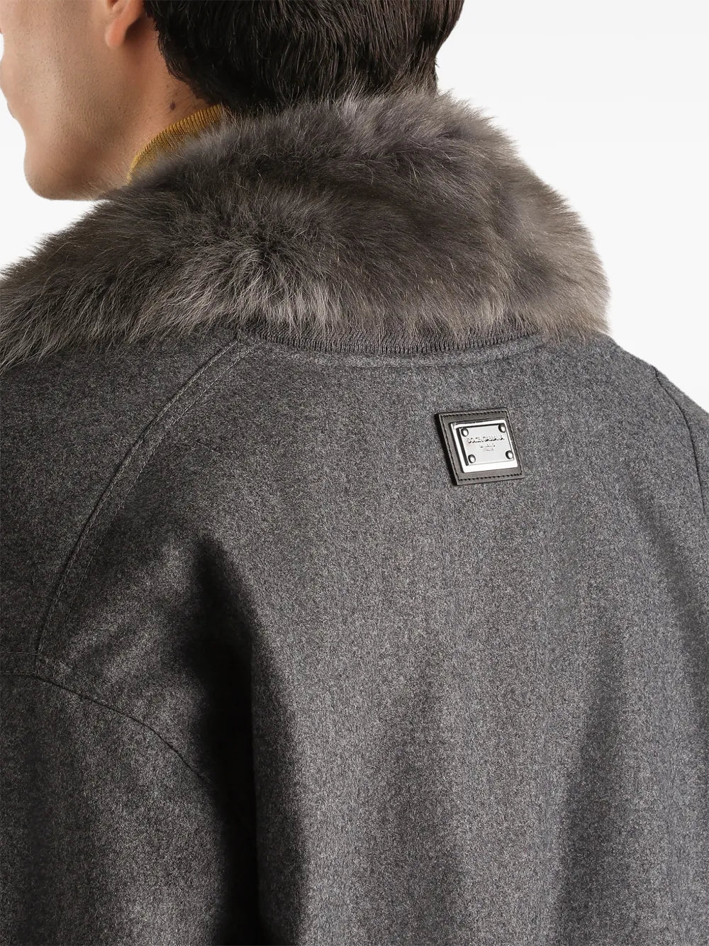 Gepolsterte Bomberjacke aus Wollflanell