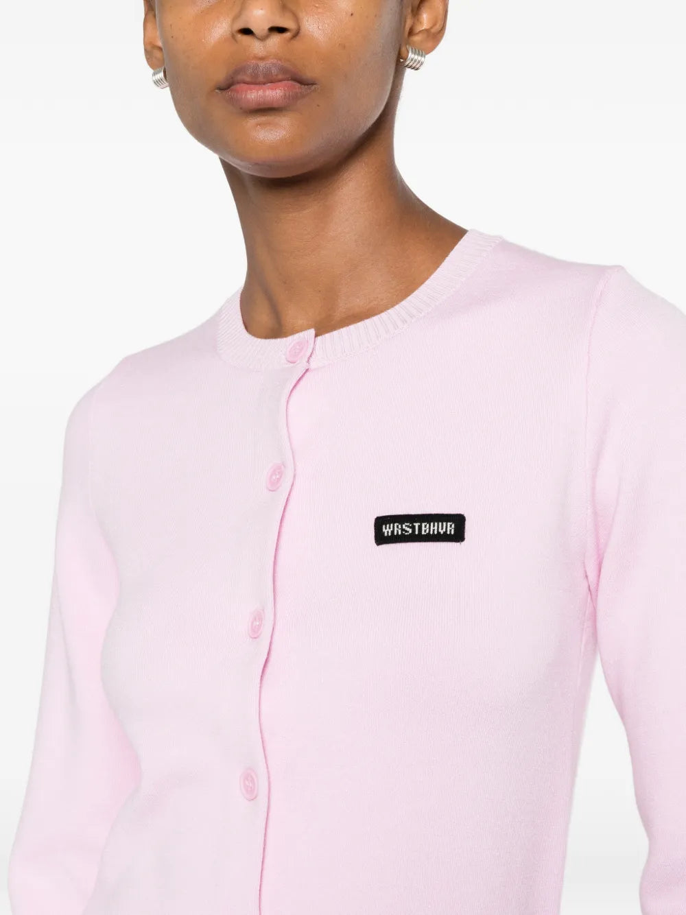 ELIA cardigan with buttons and logo patch