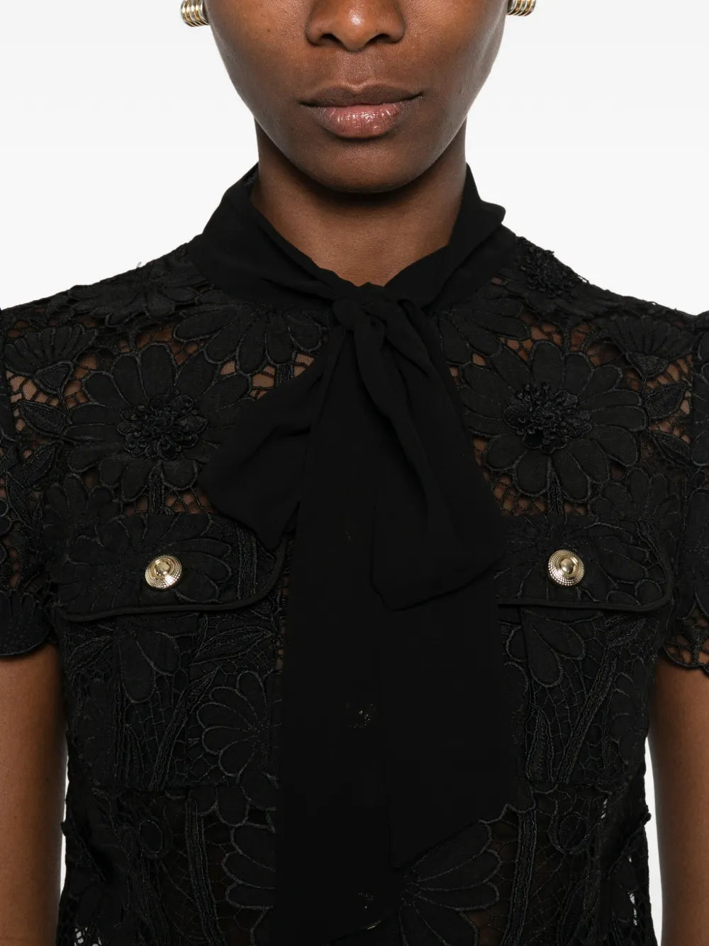 top with lace inserts