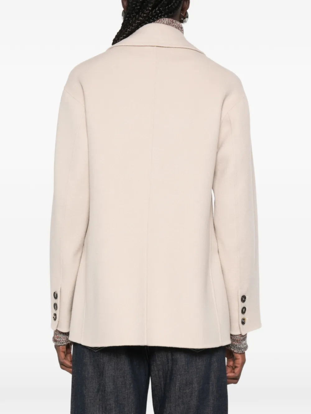 Melfi coat with notched lapel and button closure