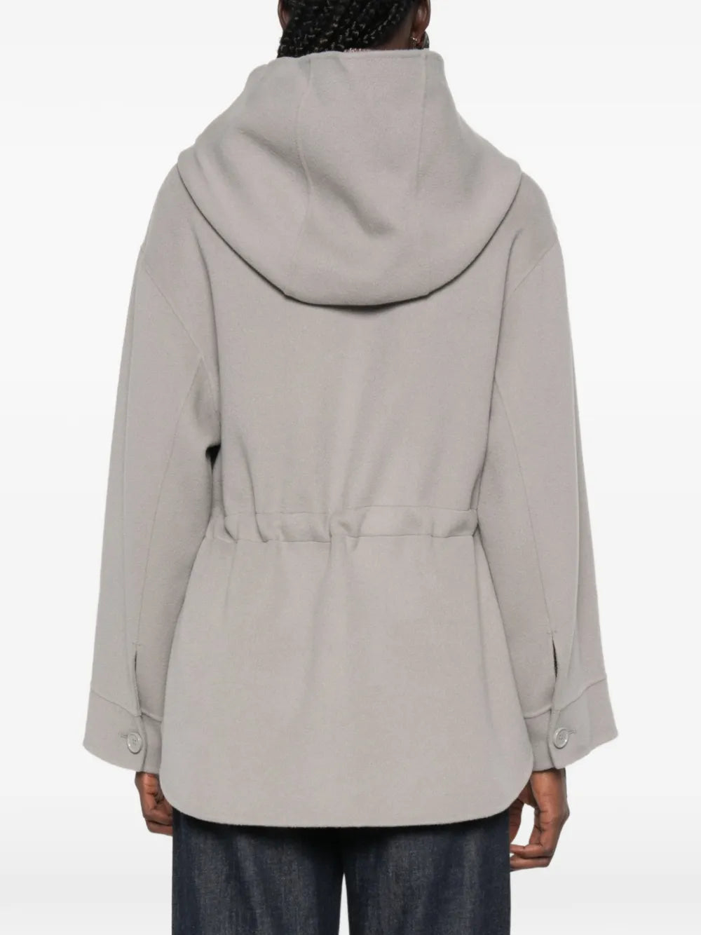 Monia hooded jacket with belt