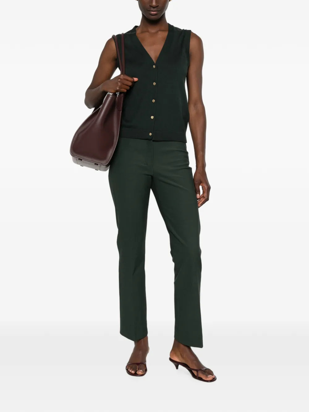 Cardigan with V-neck and buttons