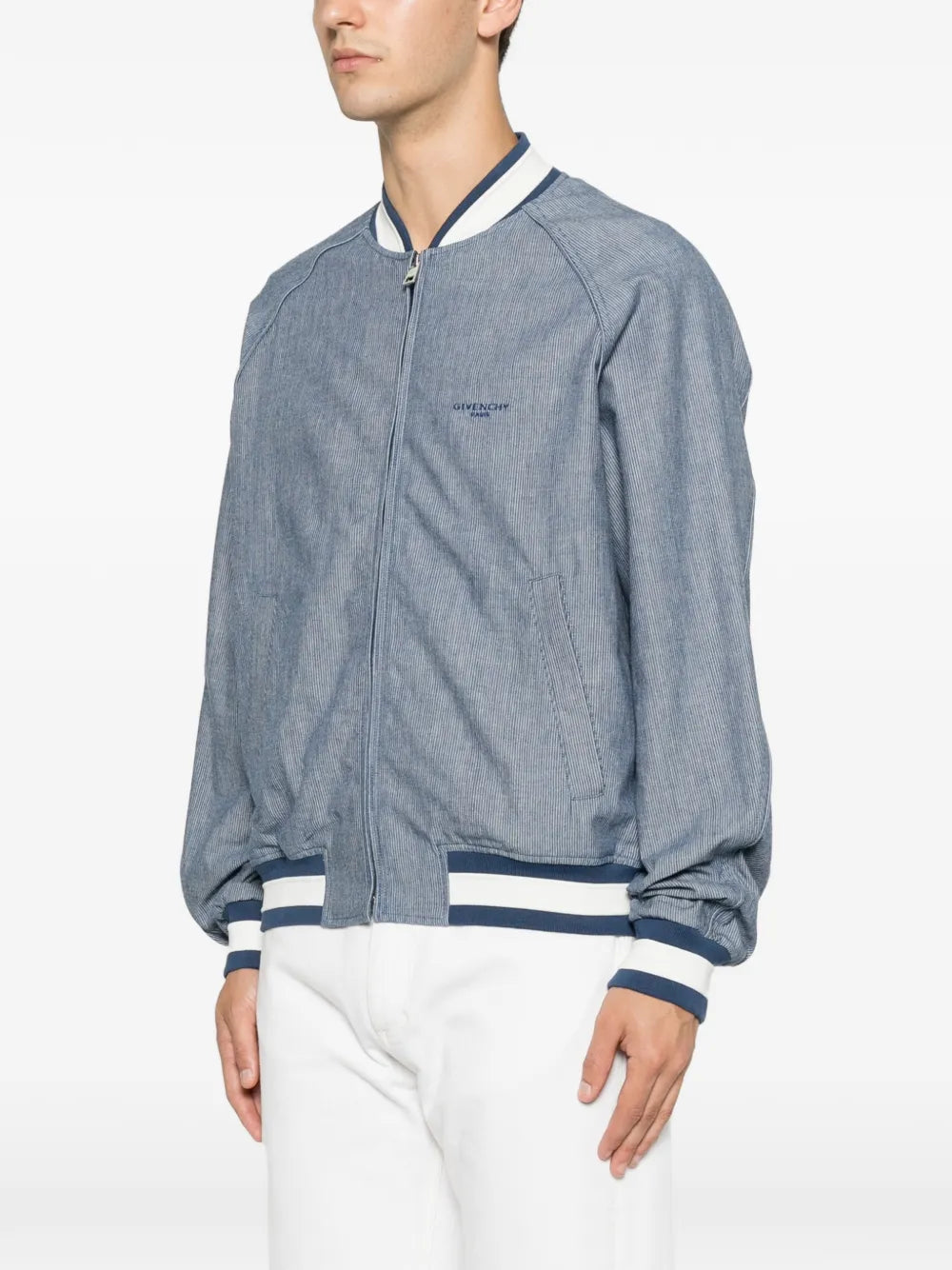 Pruhovaný bavlněný bluzon s výšivkou Givenchy