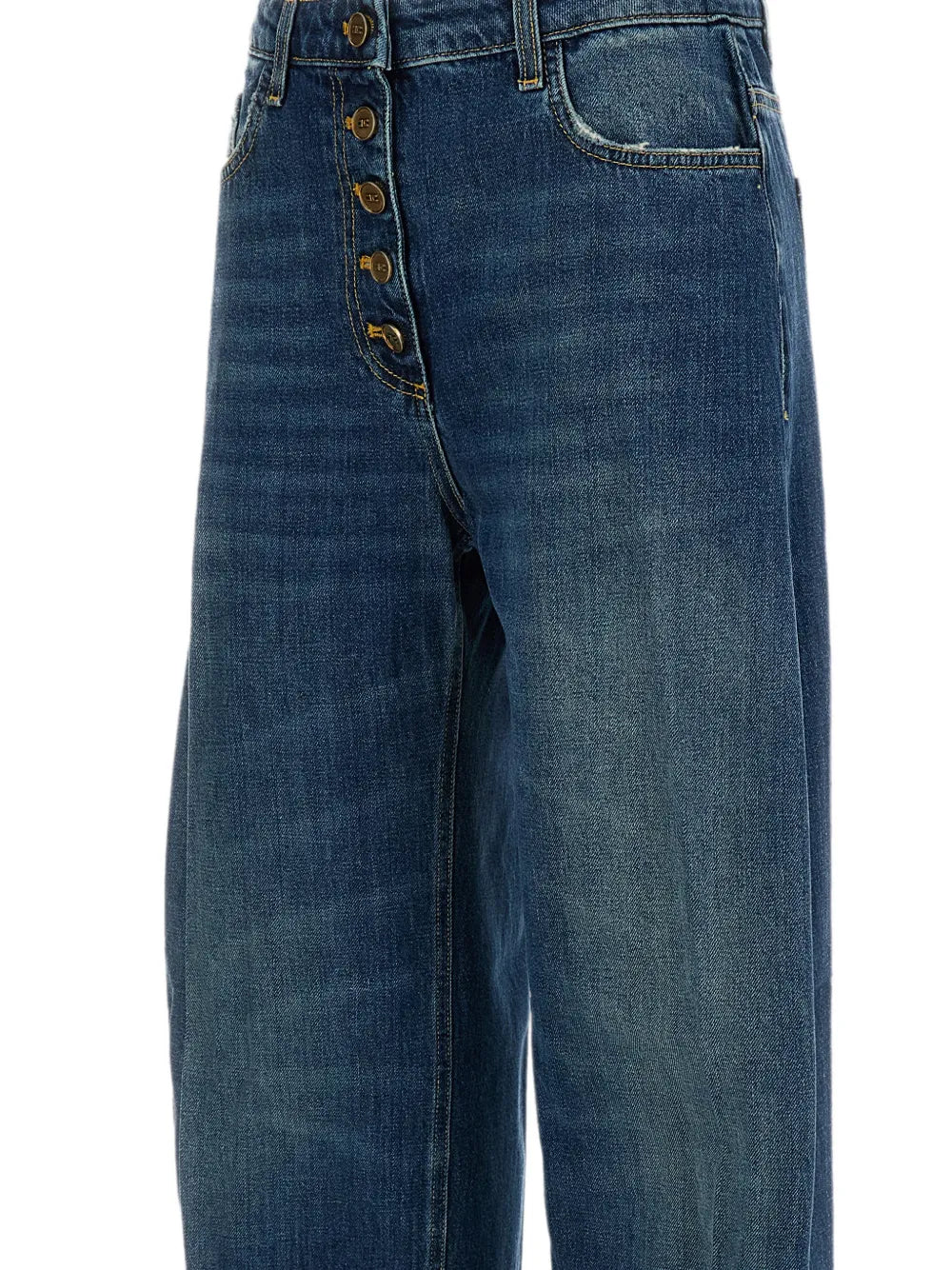 Jeans im Ballondesign mit Schmuckknöpfen