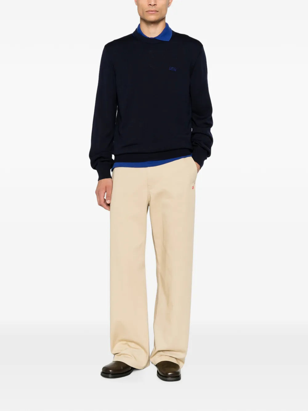 Herren Twillhose mit Logo-Stickerei
