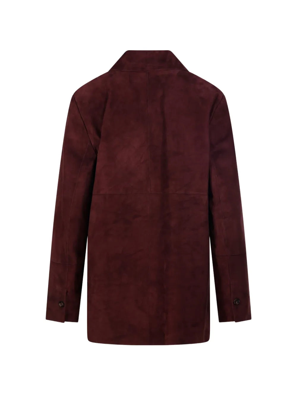 Kabát z broušené kůže s knoflíkovou légou