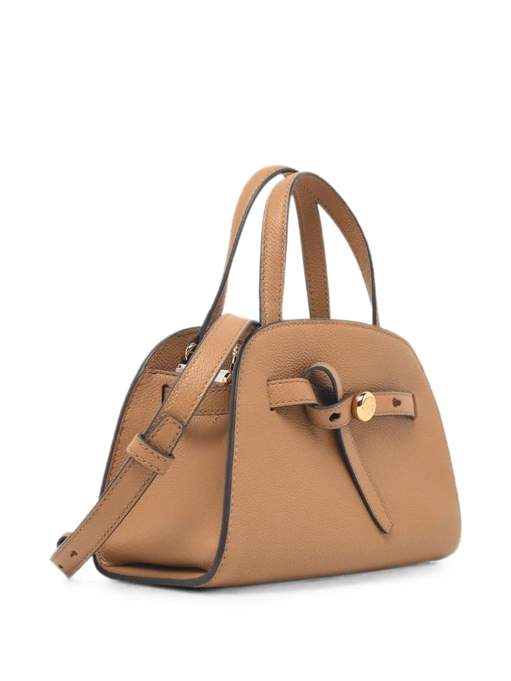 Romy leather shoulder bag with knot detail