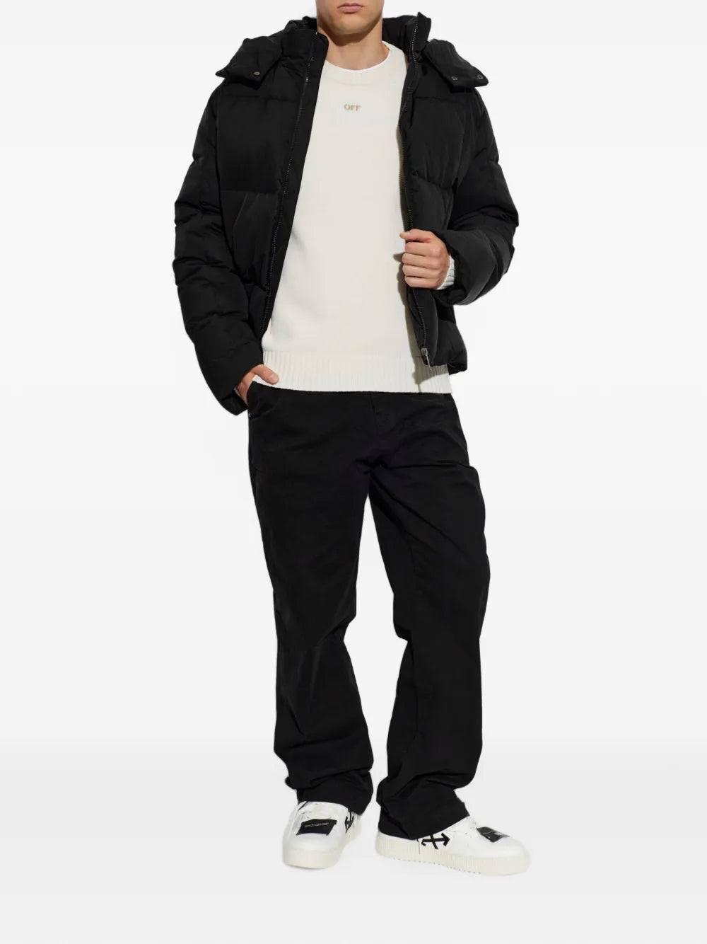 Logo-bestickte Kapuzenjacke