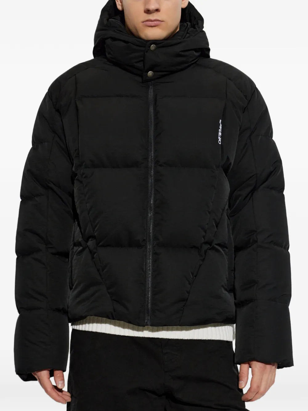 Logo-bestickte Kapuzenjacke