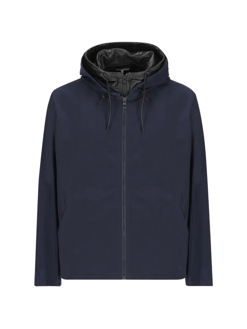 Jacke mit Lederbesatz
