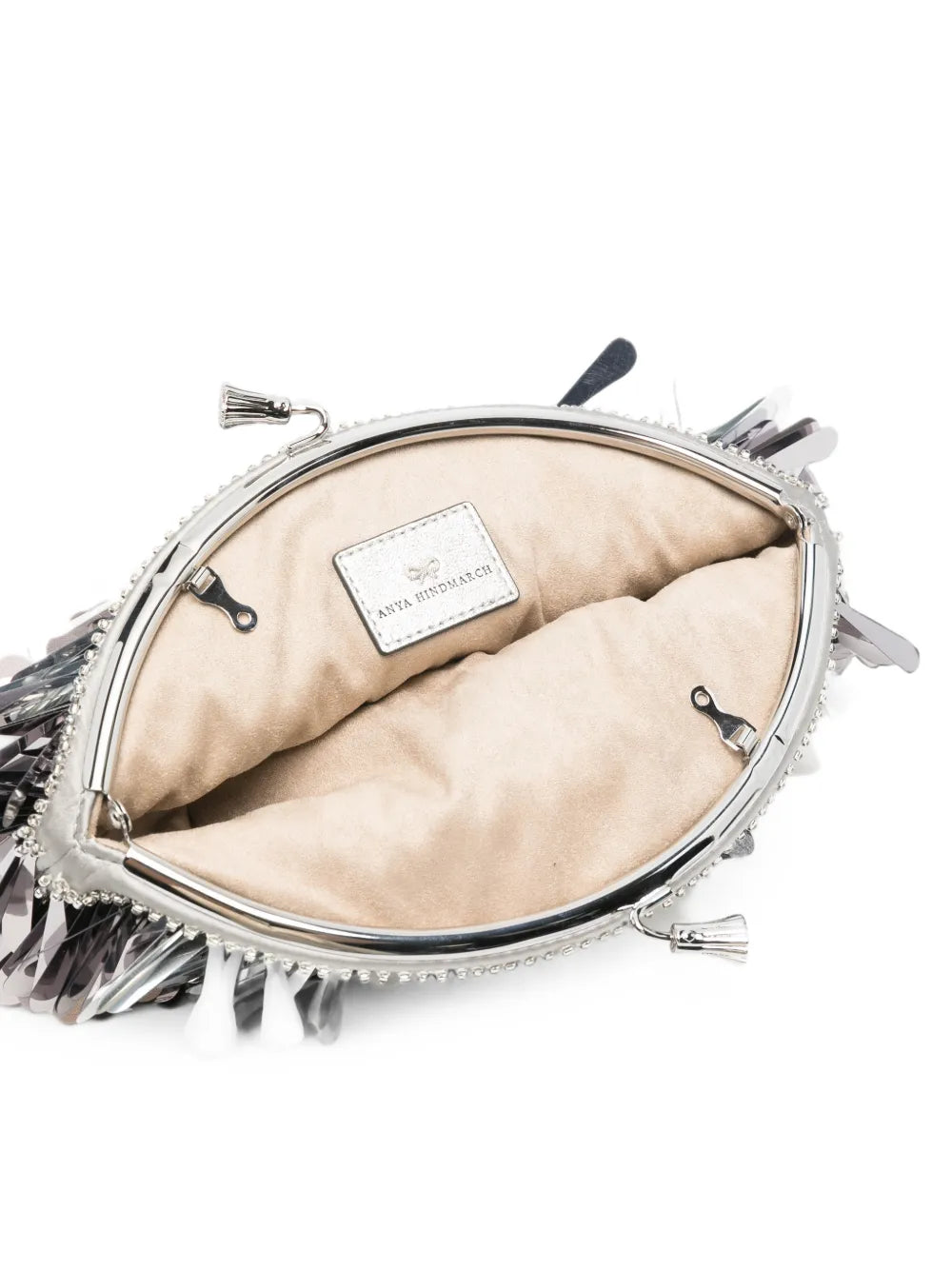 Sequin clutch with tassel