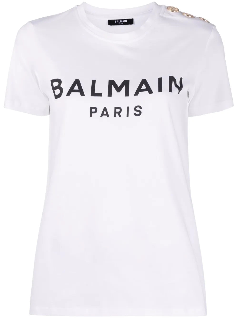 T-shirt with decorative buttons