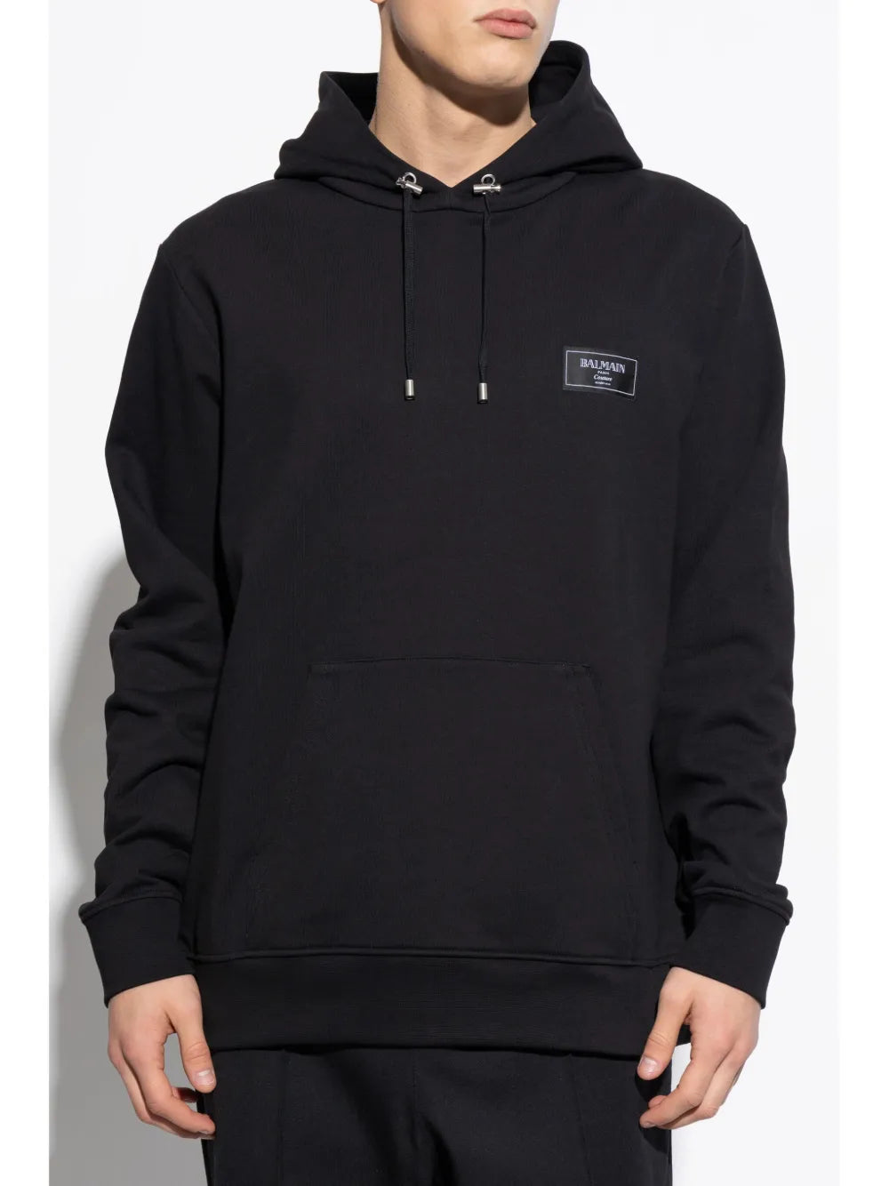 Hoodie with logo patch