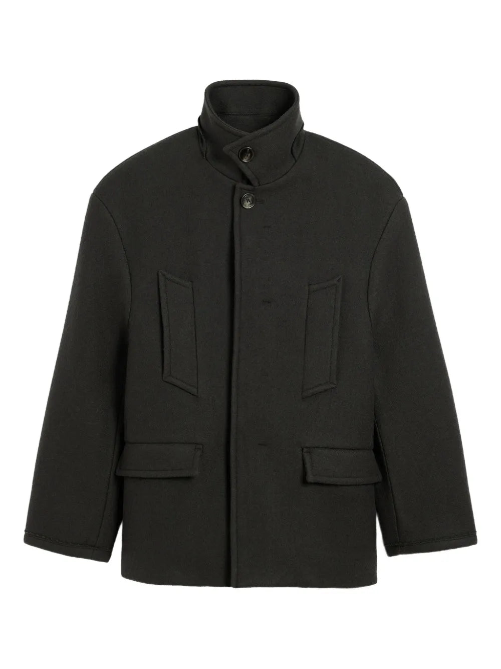 Oversized kabát typu caban se stojáčkem