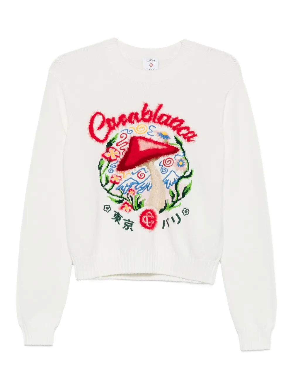 Casablanca pullover with mushroom embroidery
