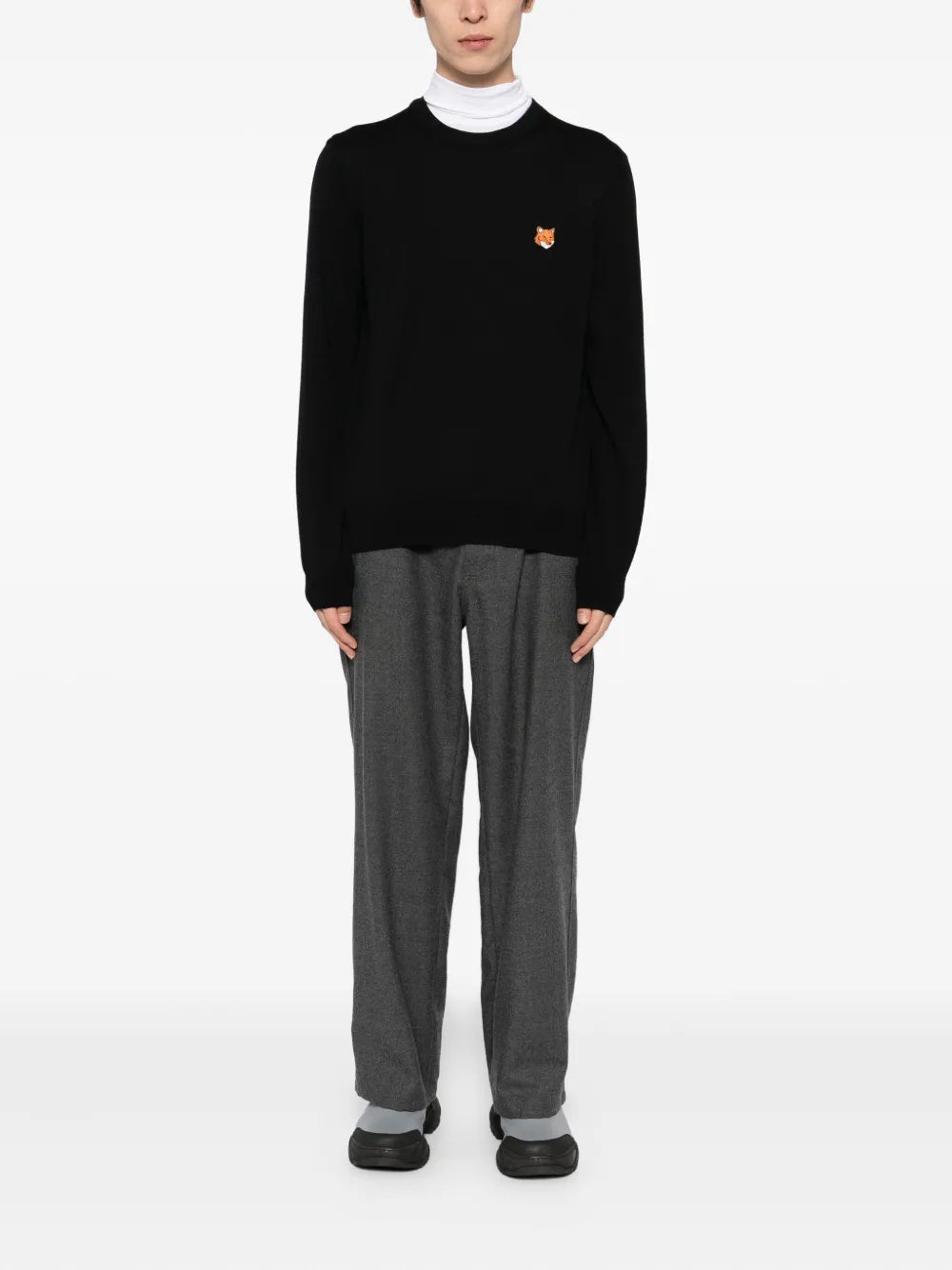 Sweater with logo embroidery