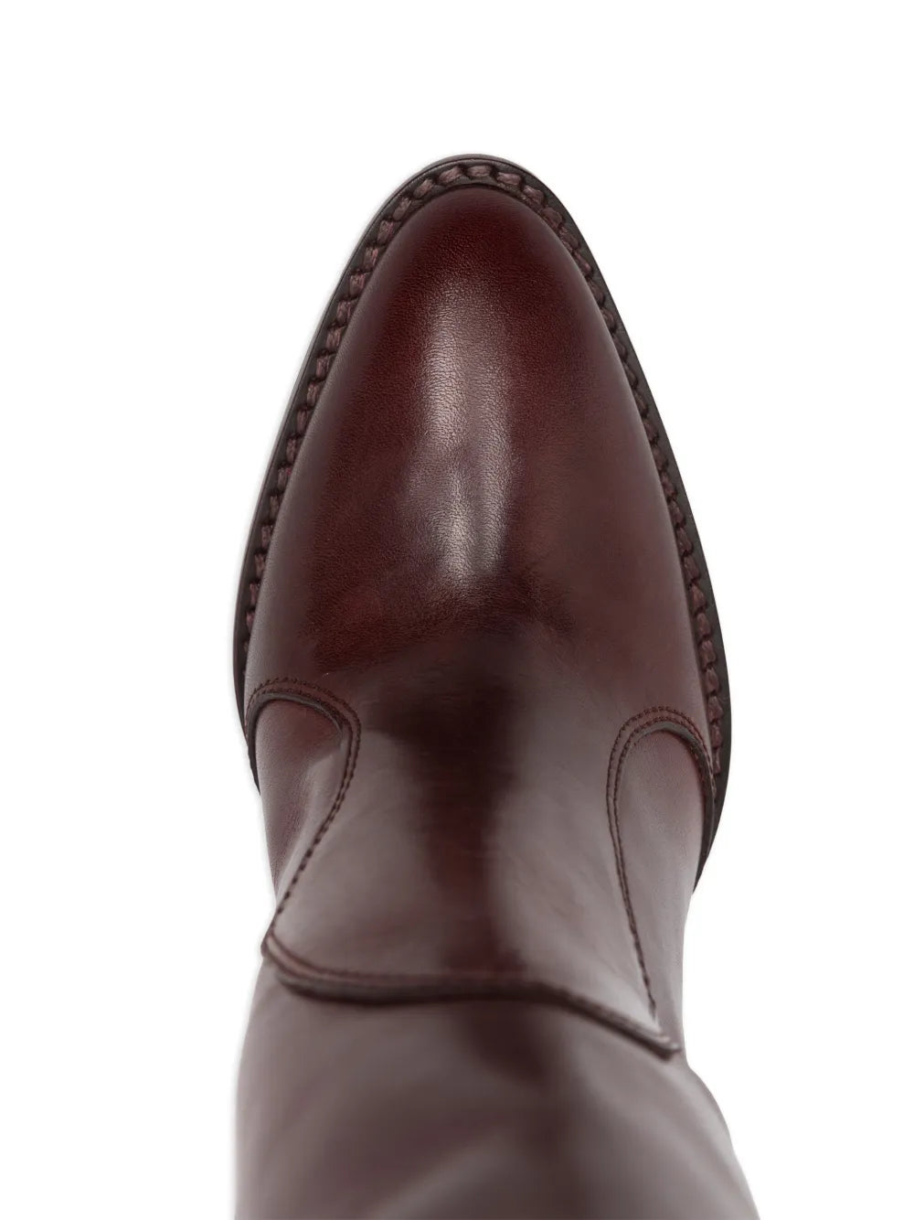 Pointed boots with 105mm block heel