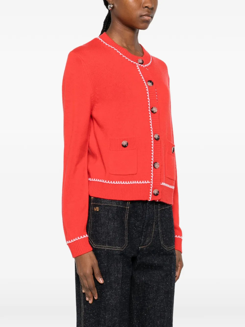 Cardigan with Patch Pocket