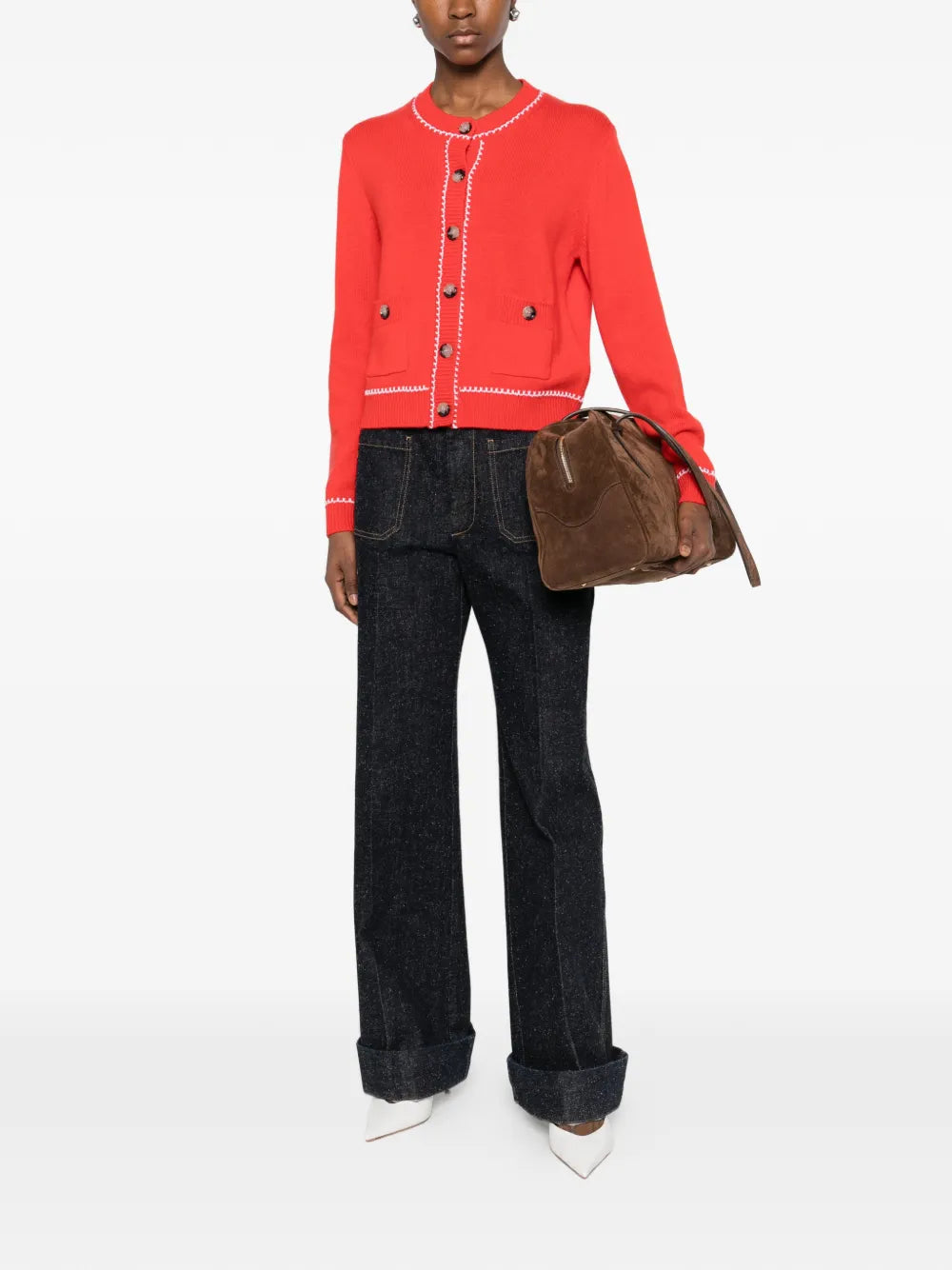 Cardigan with Patch Pocket