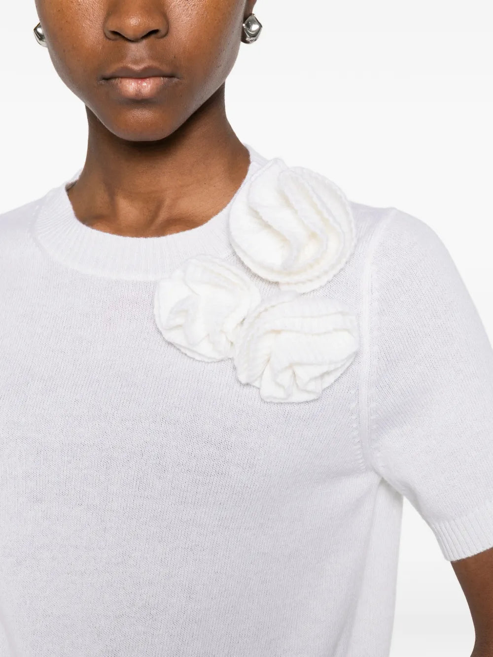 T-Shirt with Floral Applique