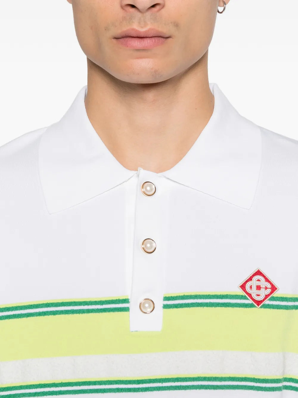 Striped polo shirt