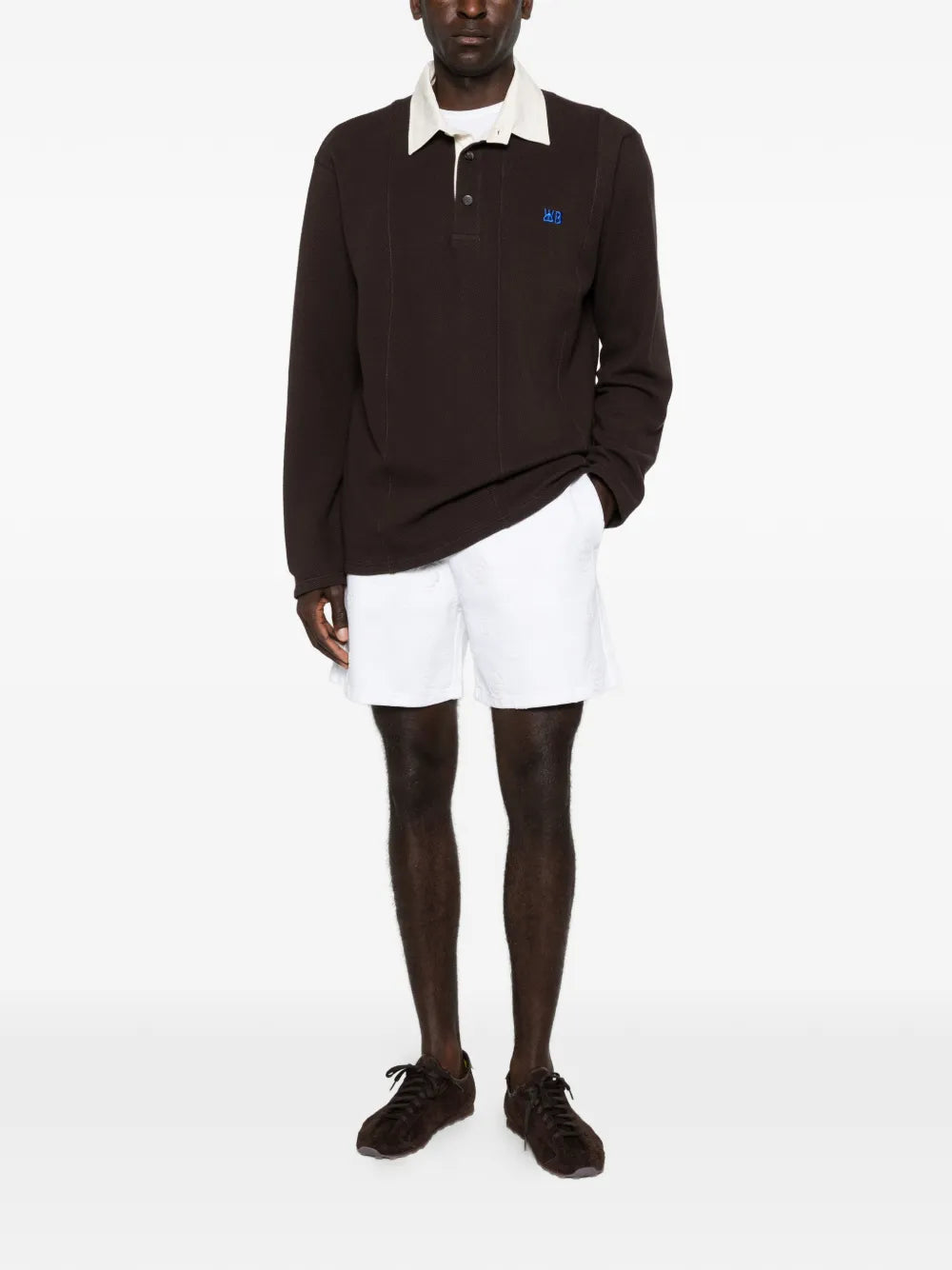 Shorts with Monogram Appliqué