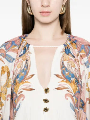 Sea Garden mini dress with floral print