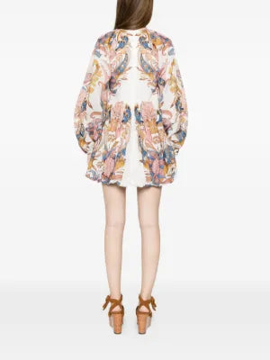 Sea Garden mini dress with floral print