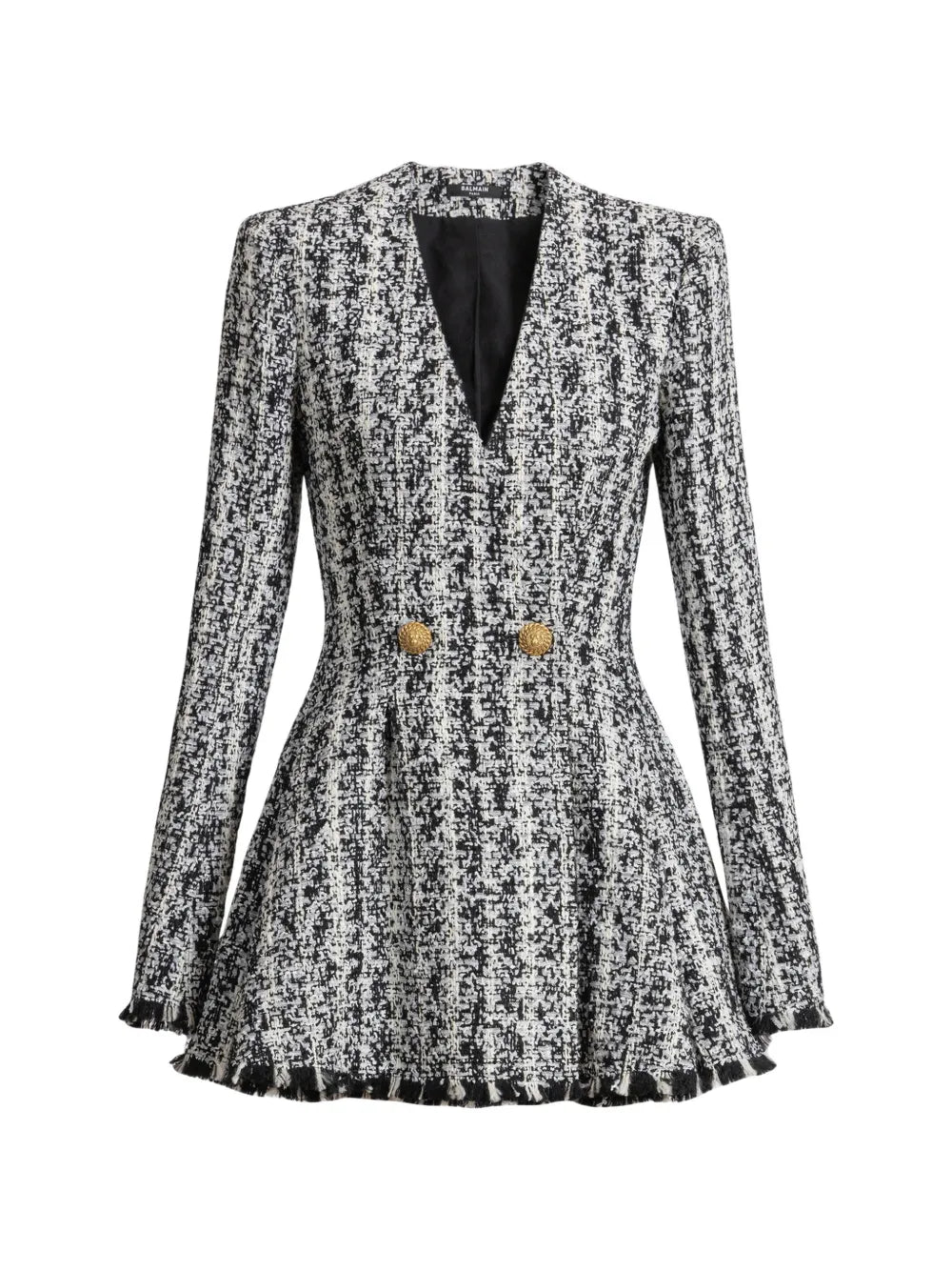 Short dress with tweed flair