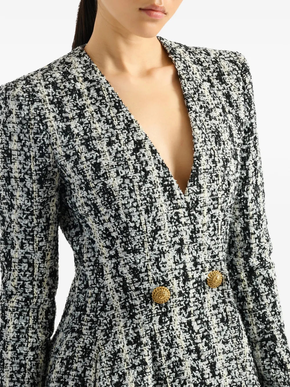 Short dress with tweed flair