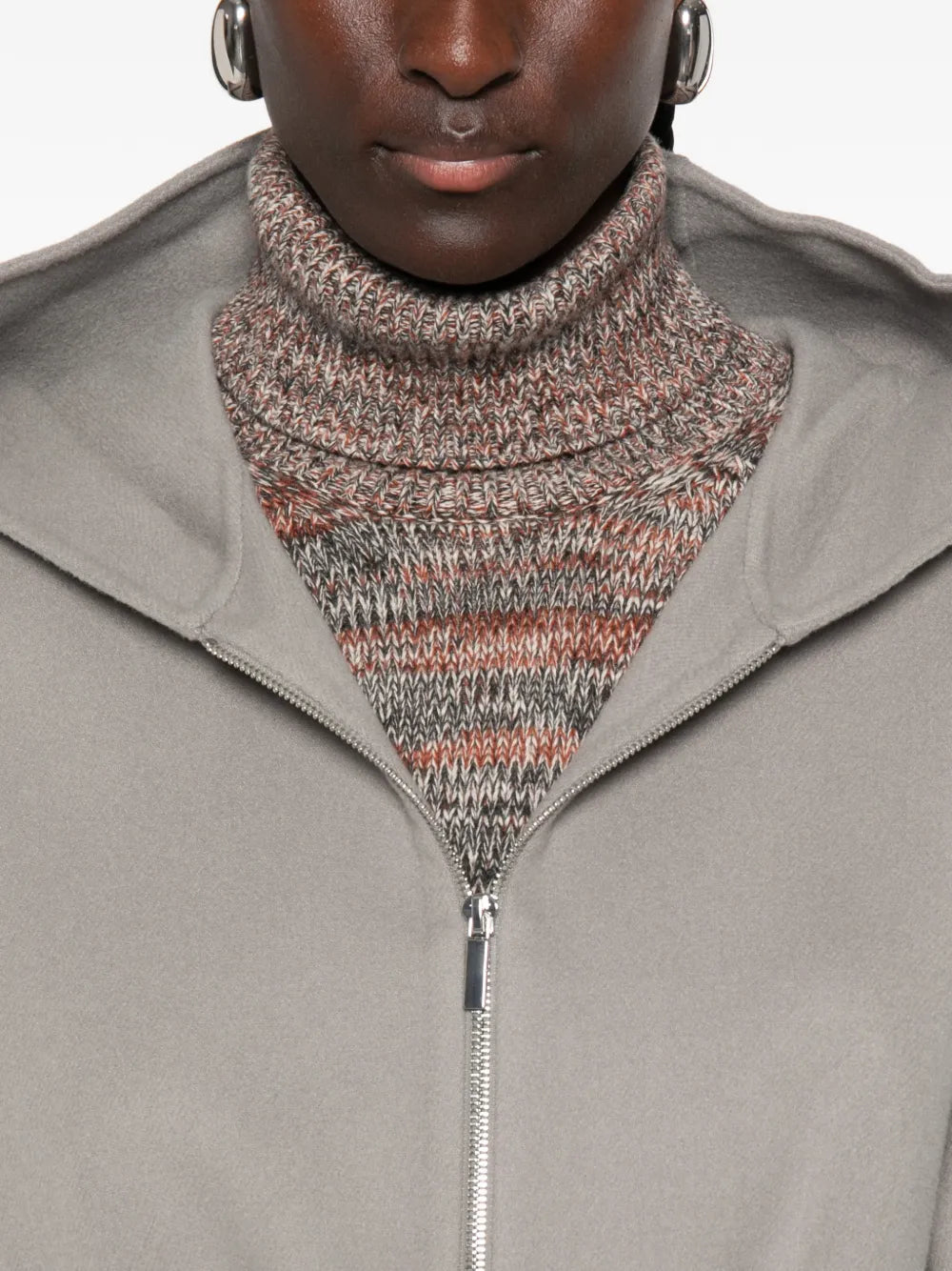 Monia hooded jacket with belt