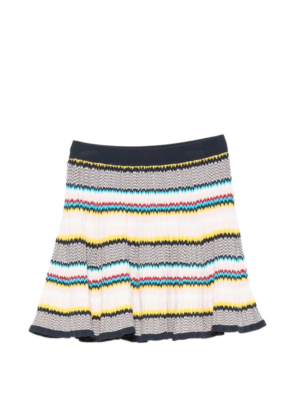 Mini sukně se vzorem chevron pletení